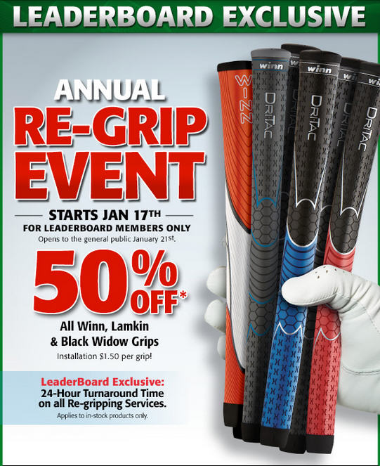 Golf Town Annual 50 Off Re-Grip Event