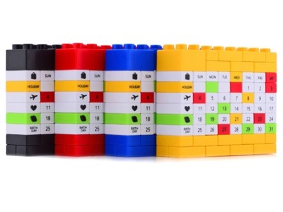 LEGO Inspired Reusable Desk Calendar