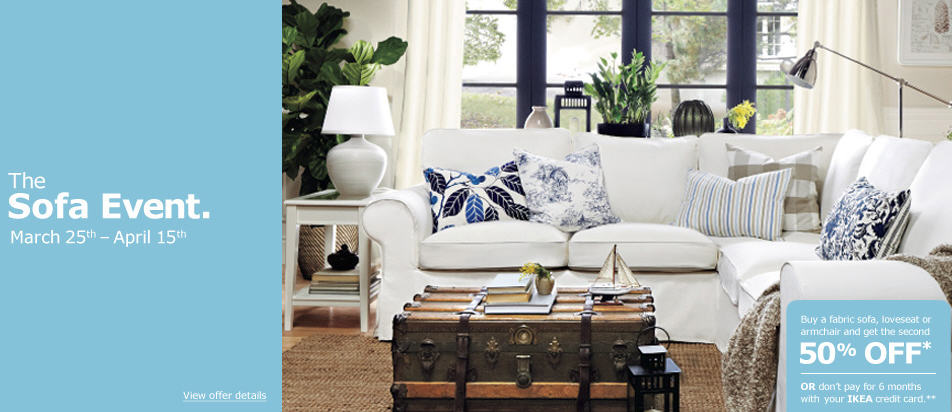 IKEA Sofa Event - Buy 1, Get 1 50 Off (Mar 25 - Apr 15)