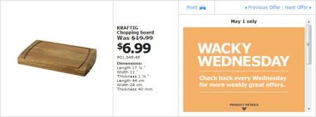 IKEA - Winnipeg Wacky Wednesday Deal of the Day (May 1) B