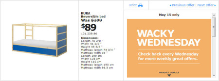 IKEA - Winnipeg Wacky Wednesday Deal of the Day (May 15) A
