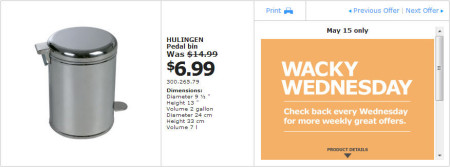 IKEA - Winnipeg Wacky Wednesday Deal of the Day (May 15) B