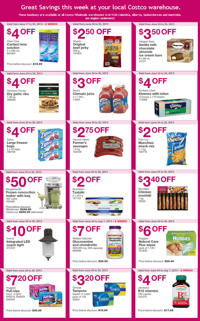 Costco Weekly Handout Instant Savings Coupons WEST (June 24-30)