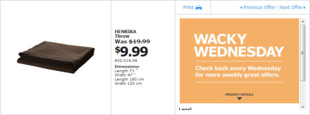 IKEA - Winnipeg Wacky Wednesday Deal of the Day (June 12) C
