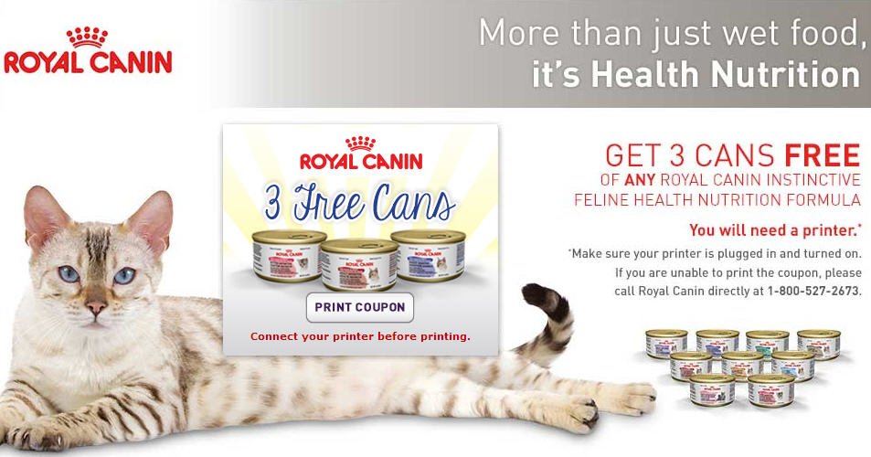 Royal Canin 3 FREE Cans Coupon