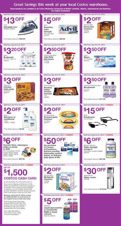 Costco Weekly Handout Instant Savings Coupons WEST (July 15-21)