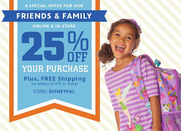 Disney Store 25 Off Friends & Family Sale (July 18-21)