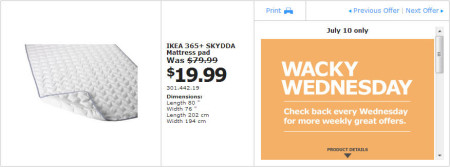 IKEA - Winnipeg Wacky Wednesday Deal of the Day (July 10) B