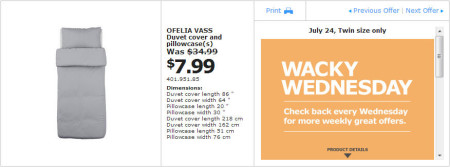 IKEA - Winnipeg Wacky Wednesday Deal of the Day (July 24) B