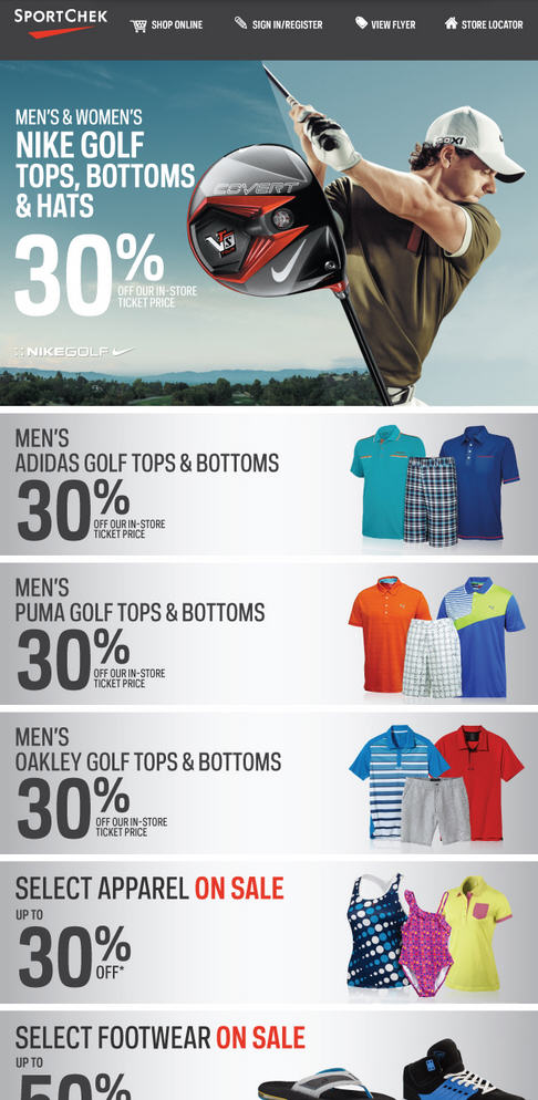 Sport Chek Summer Sale Continues - Save up to 30 Off