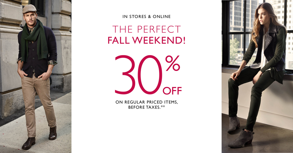 RW&CO 30 Off Regular Priced Item (Sept 27-29)