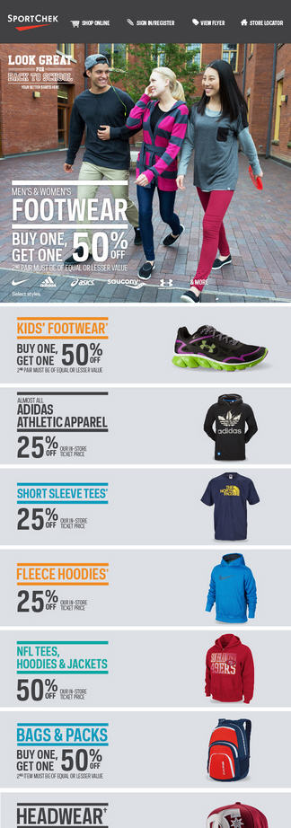 Sportchek Back to School Sale (Until Sept 9)