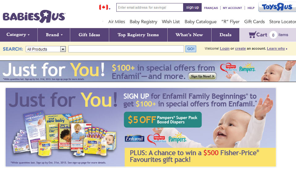 Babies R Us FREE Enfamil Baby Beginnings Kit (Until Oct 31)