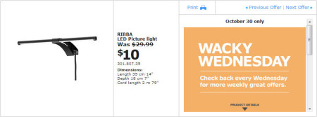 IKEA - Winnipeg Wacky Wednesday Deal of the Day (Oct 30) B