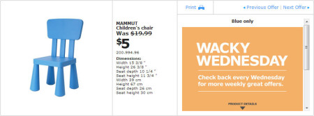 IKEA - Winnipeg Wacky Wednesday Deal of the Day (Nov 13) B