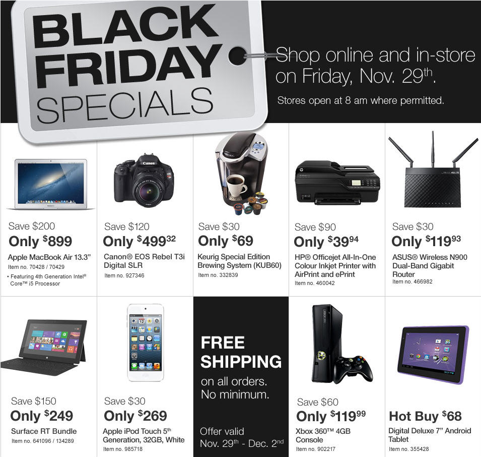 Staples Black Friday 2013 Sneak Peak Preview (Nov 29 - Dec 1)