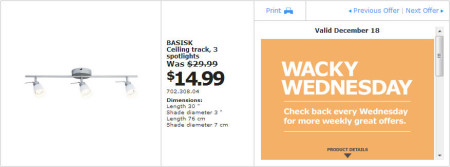 IKEA - Winnipeg Wacky Wednesday Deal of the Day (Dec 18) B