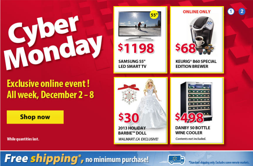 Walmart Cyber Monday Sale - Exclusive Online Only Event (Dec 2-8)