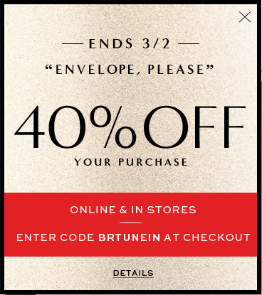 Banana Republic 40 Off Your Purchase (Feb 27 - Mar 2)