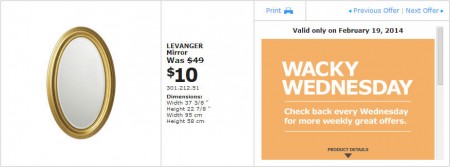 IKEA - Winnipeg Wacky Wednesday Deal of the Day (Feb 19) A