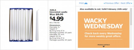 IKEA - Winnipeg Wacky Wednesday Deal of the Day (Feb 26) B