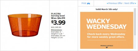 IKEA - Winnipeg Wacky Wednesday Deal of the Day (Mar 5) B