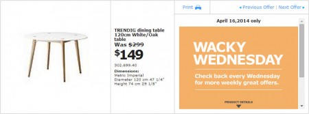 IKEA - Winnipeg Wacky Wednesday Deal of the Day (Apr 16) A