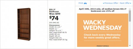 IKEA - Winnipeg Wacky Wednesday Deal of the Day (Apr 30) A