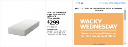 IKEA - Winnipeg Wacky Wednesday Deal of the Day (May 21)