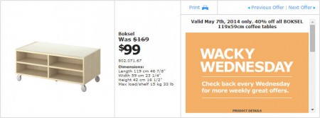 IKEA - Winnipeg Wacky Wednesday Deal of the Day (May 7)